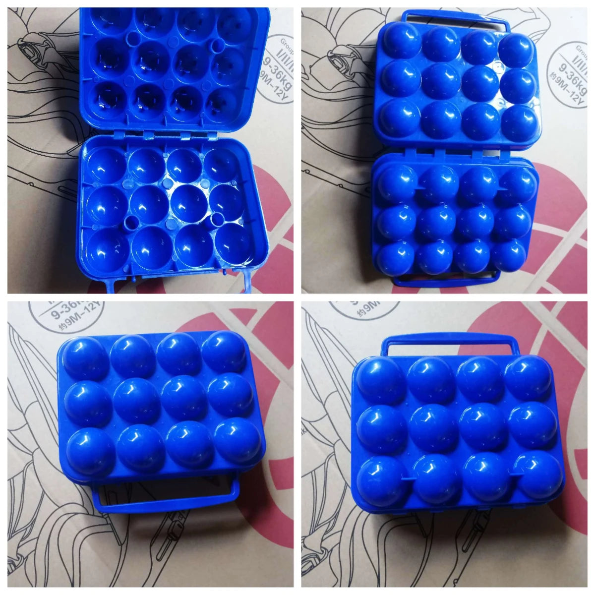 2/4/6/12 Grid Egg Storage Box Shockproof Egg Holder
