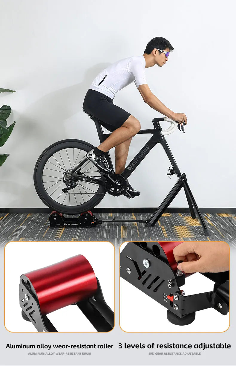 West Biking Bicycle Magnetic Resistance Roller Training Stand