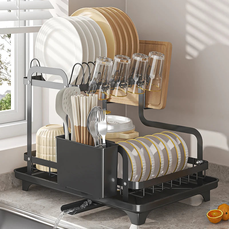 Dish Drying Rack Tier Over Sink Dishrack Strainer