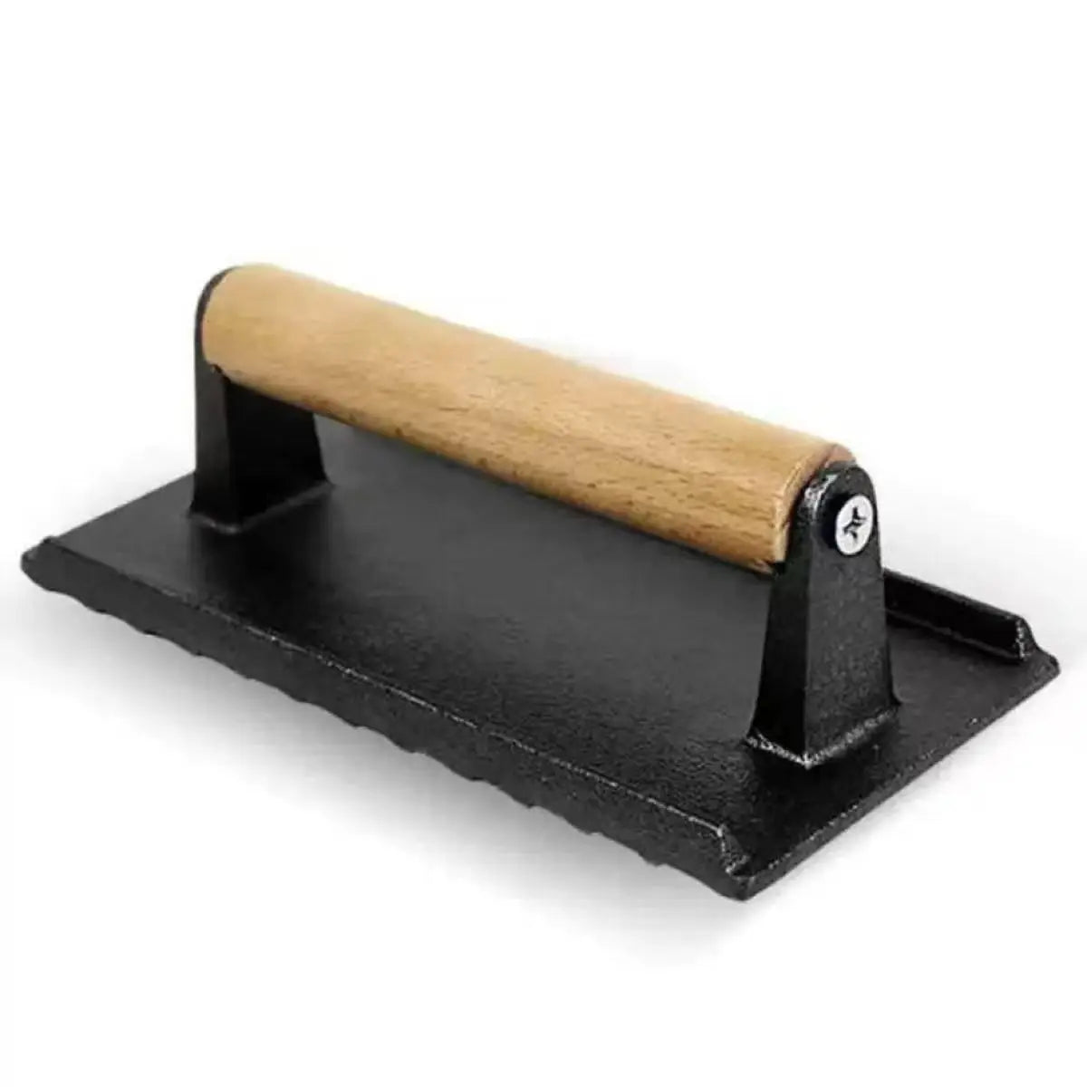 Cast Iron Steak Burger Press Round Rectangular Uncoated