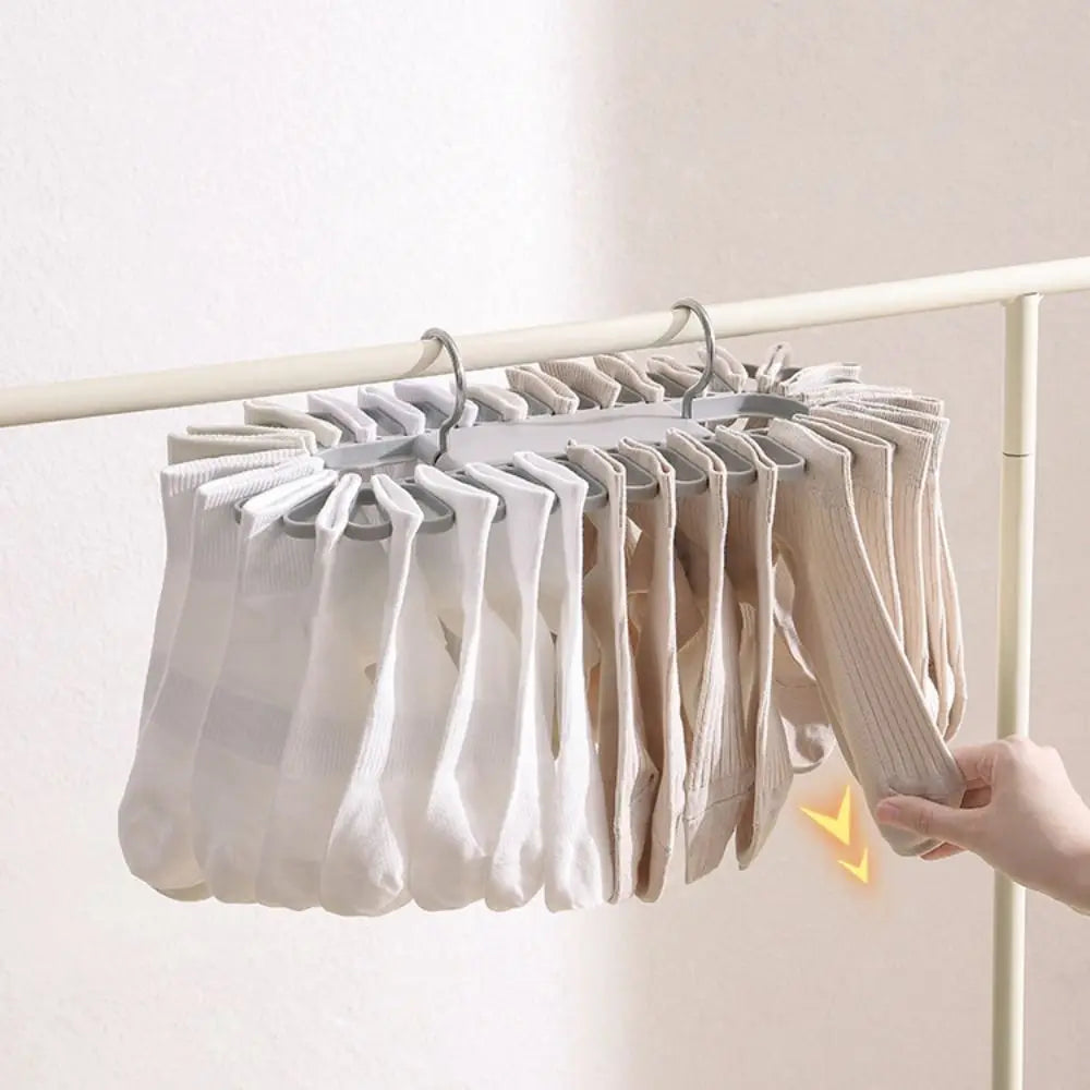 Folding Socks Drying Rack Space Saving 32 Clips