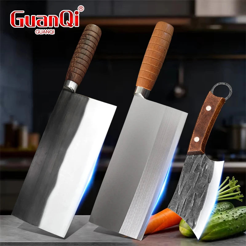 Handmade Forged Chinese Cleaver Knife Ultra Sharp Slicing