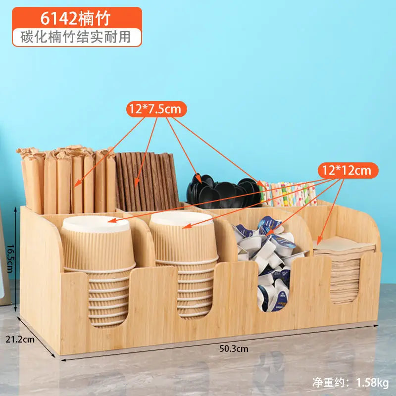 Creative Coffee Shop Bar Paper Cup Straw Storage