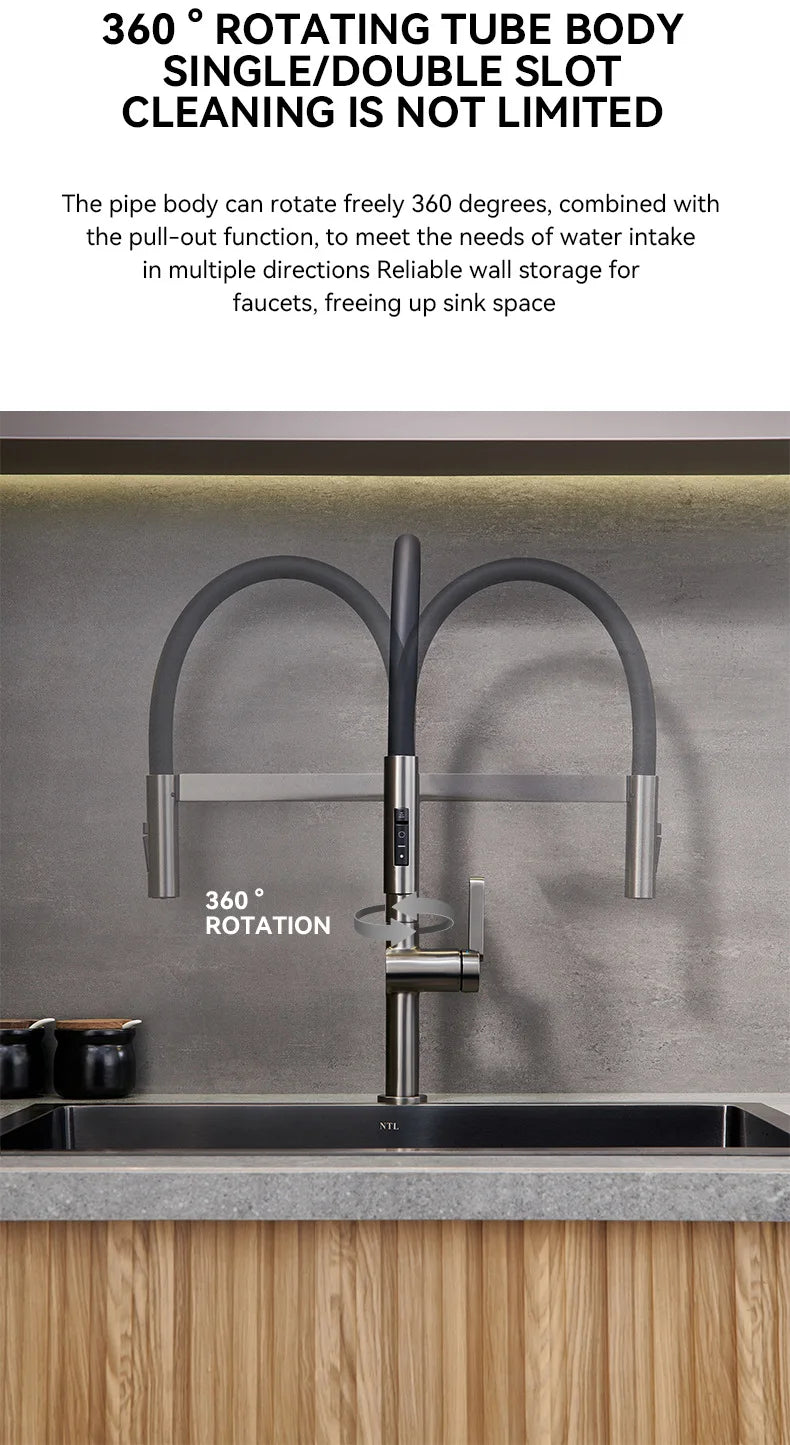 Gray Faucet Sink Faucets Brass Pull Down Sprayer