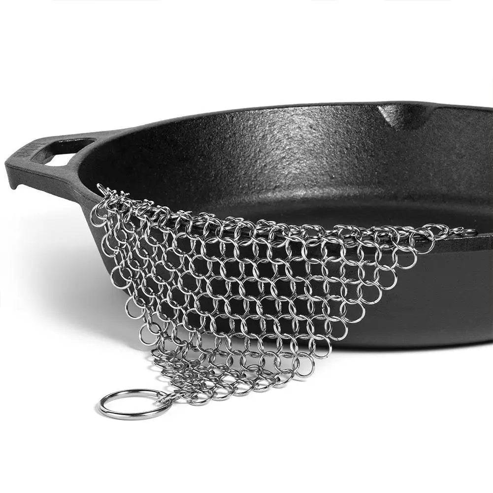 Cleaning Ring Stainless Steel Cleaner Chainmail Scrubber Brush