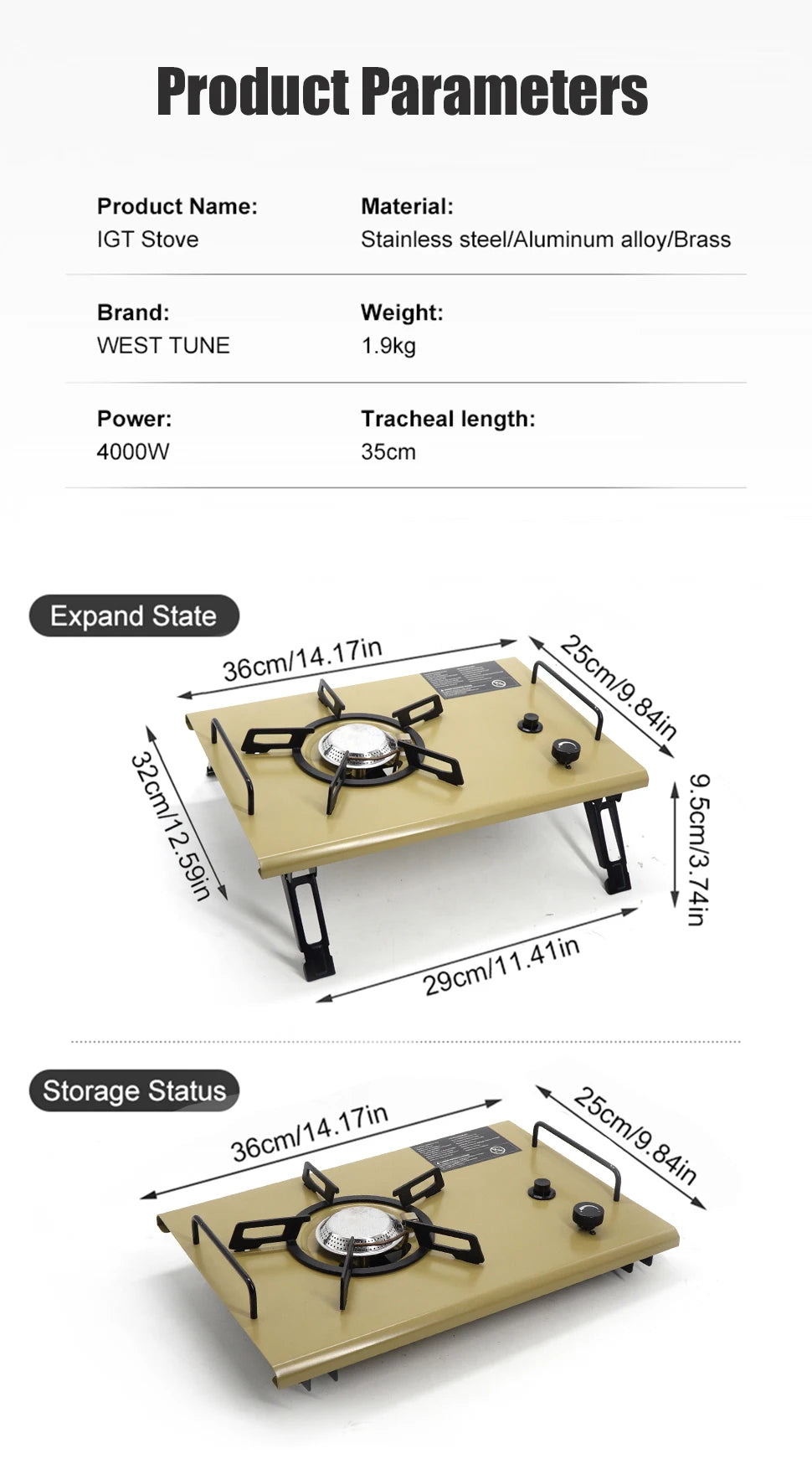 Westtune Igt Gas Stove Burner Strong Fire Heater