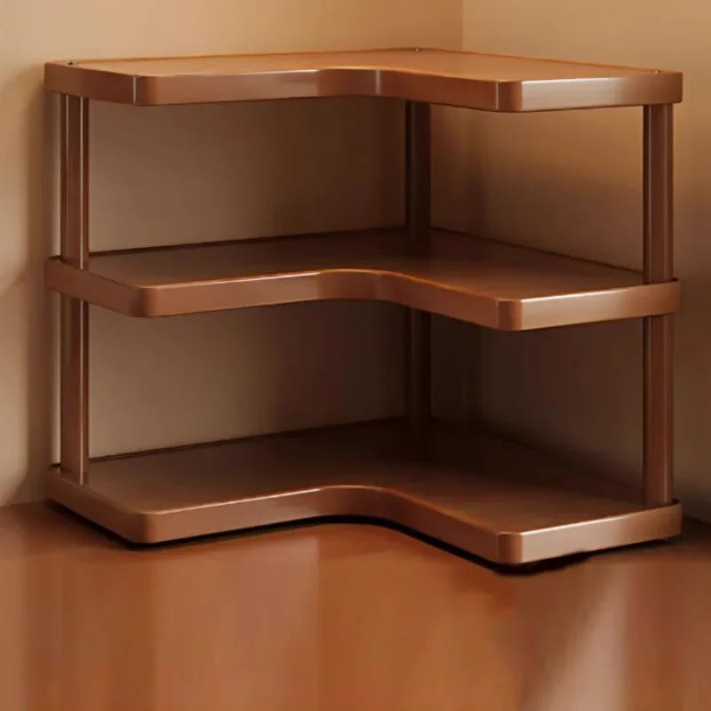 2-Tier Wooden Countertop Storage Shelf Multilayer Desktop