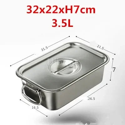 304 Stainless Steel Plate Metal Tray Handle Square