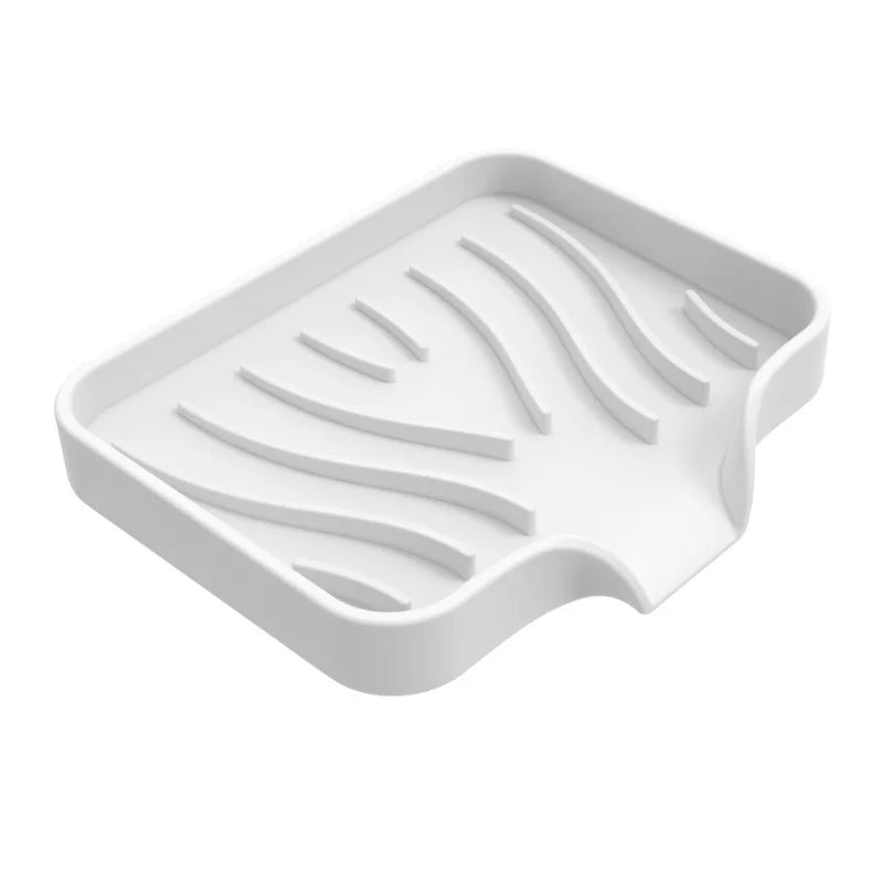 1pcs Sink Silicone Tray Drain Soap Sponge Storage