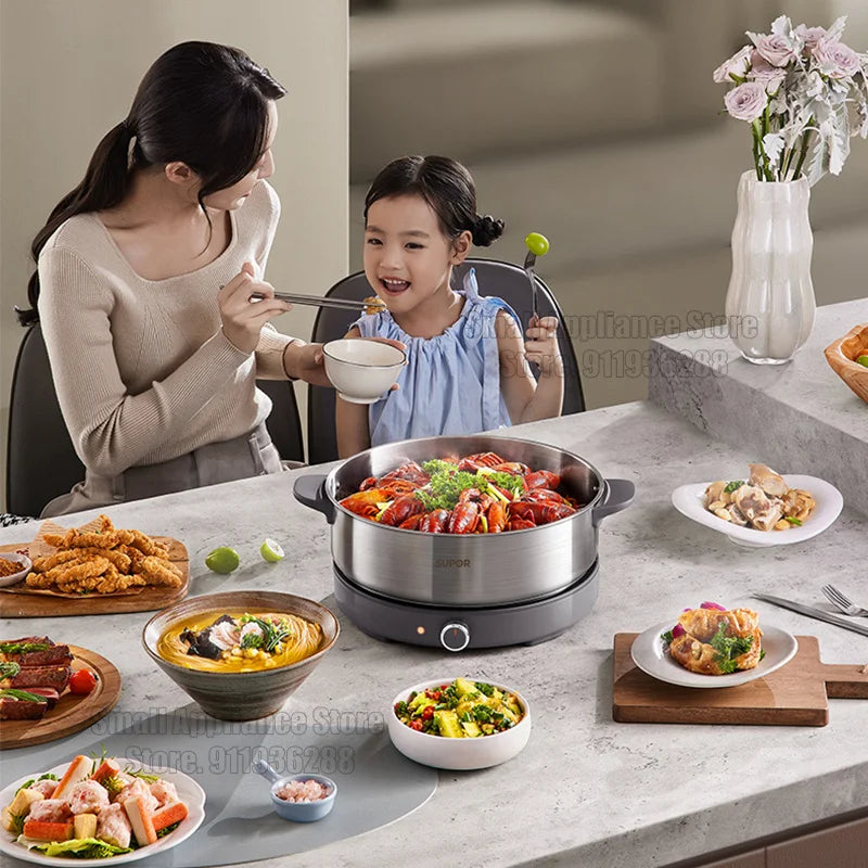 Supor 220v Multi Cookers Split Electric Pot 1-7