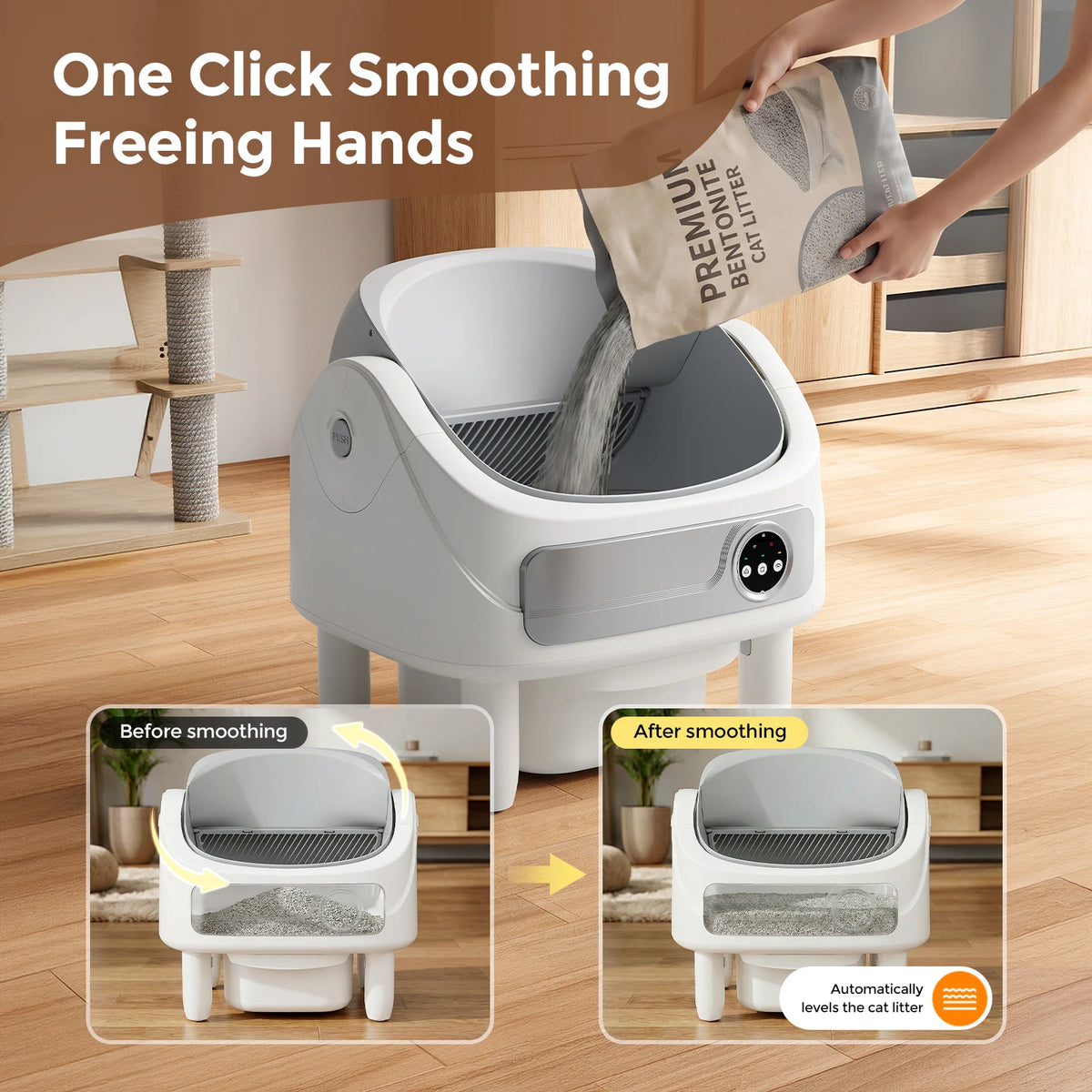 Patbrela Automatic Litter Box Self-Cleaning Cat Litter Box