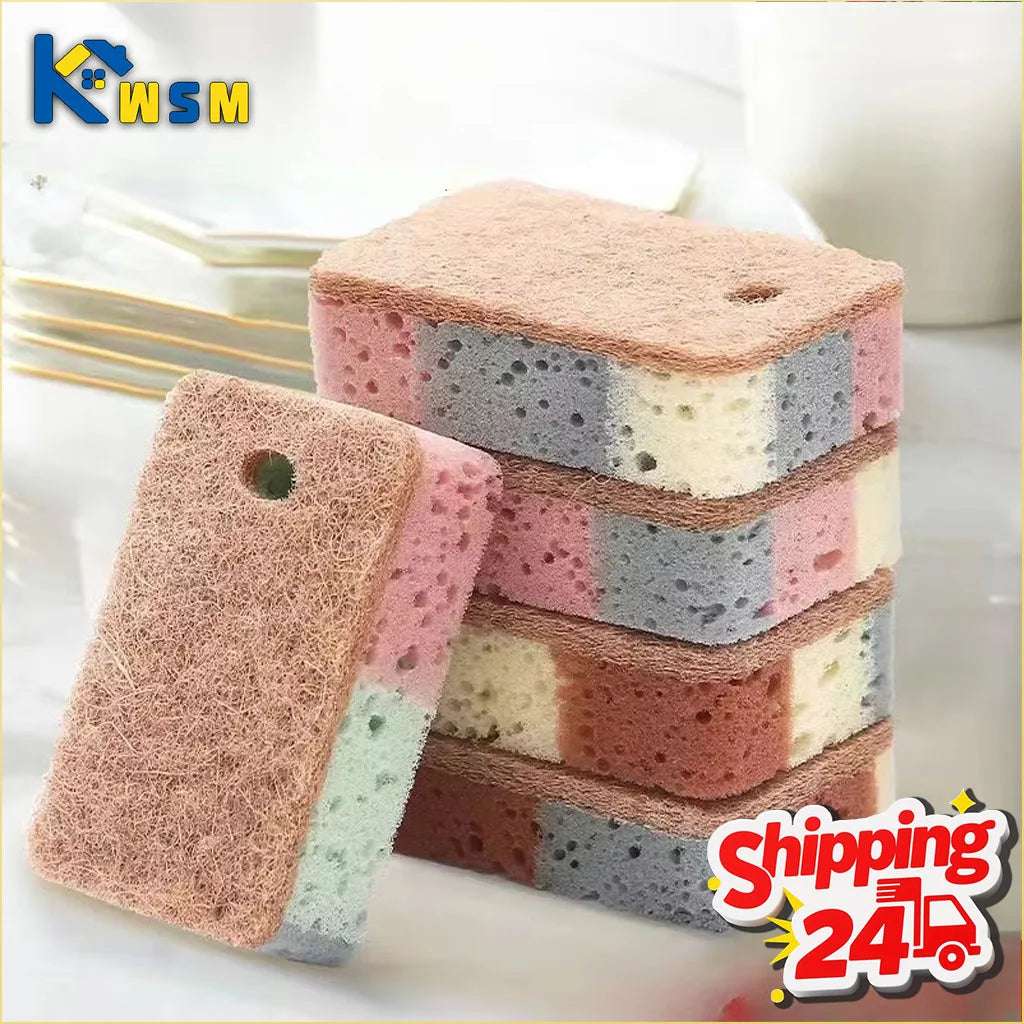 Dual Sided Dish Sponge Colorful Cellulose Sponges Utensil