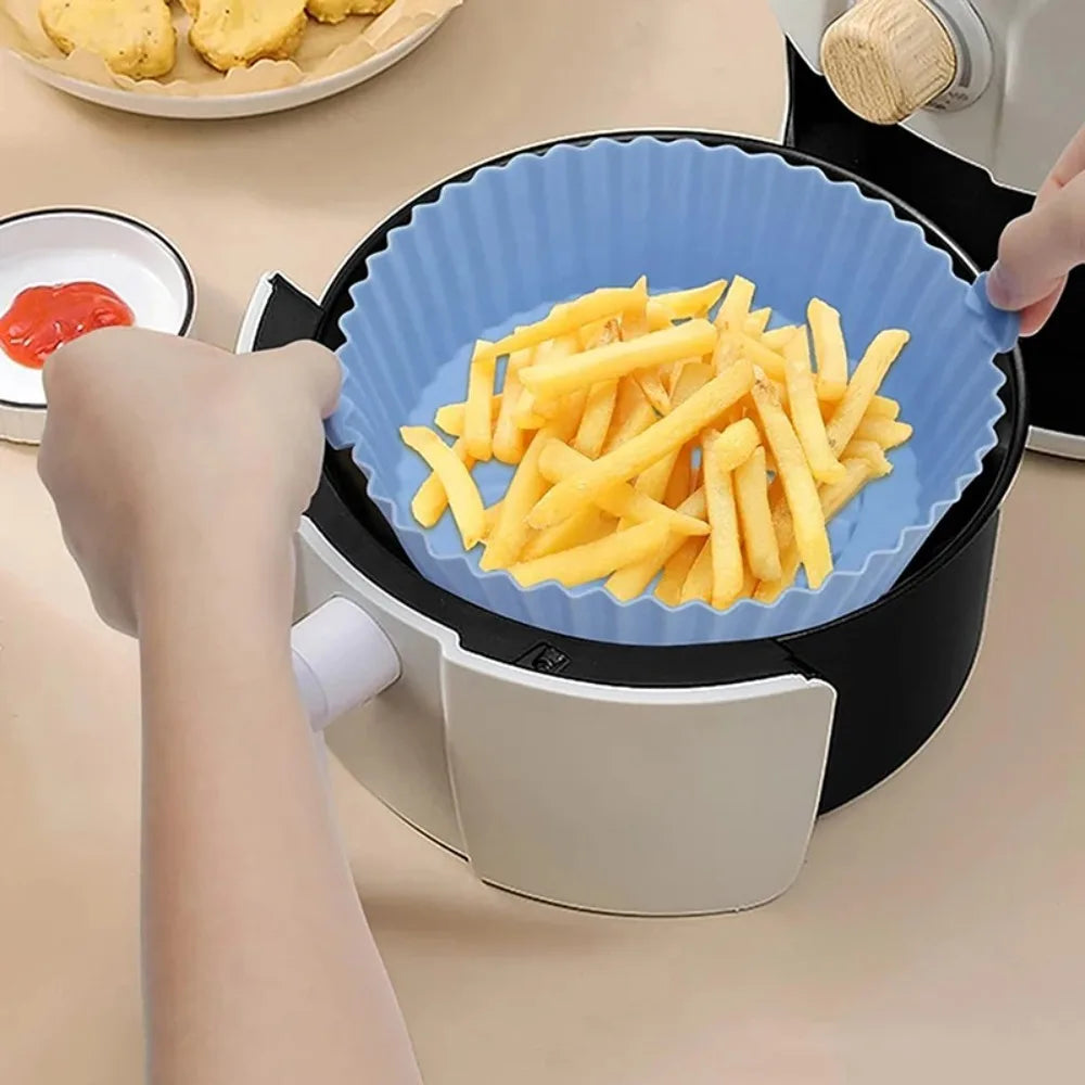 Air Fryer Silicone Basket Reusable Liner Baking Tray