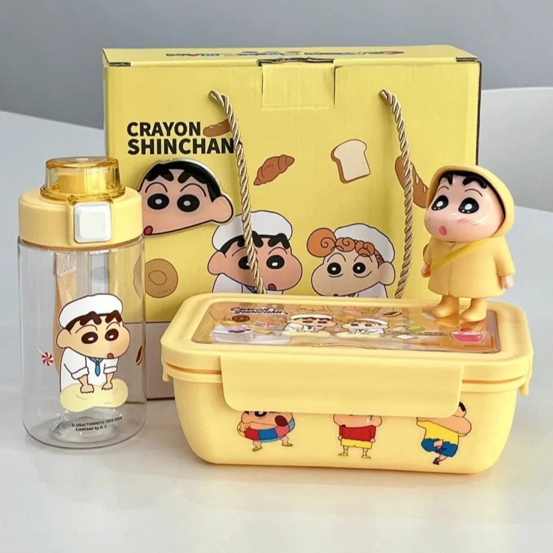 Crayon Shinchan Lunch Box Water Cup 2-Piece Food