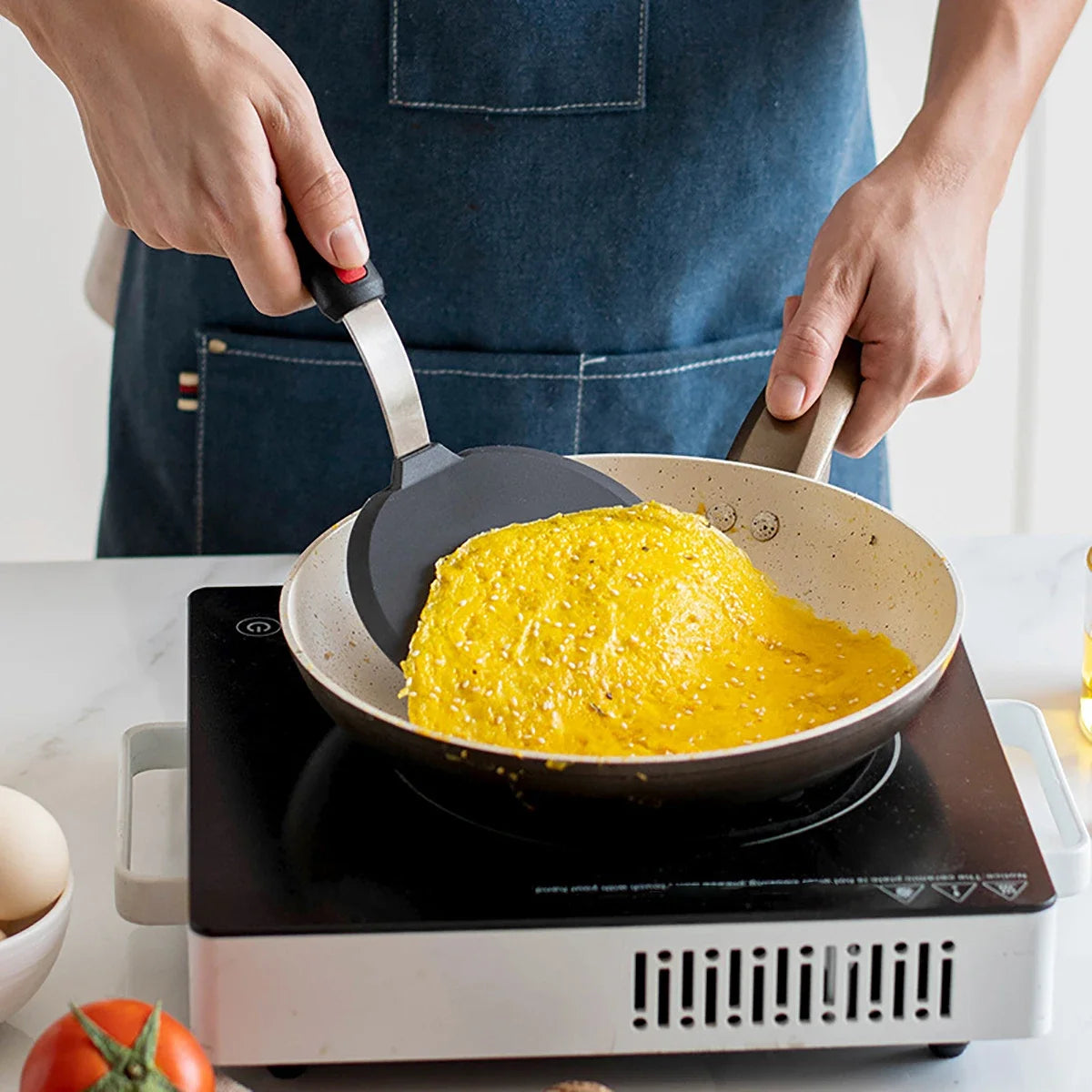 Fried Fish Steak Spatula Cooking Stainless Steel Silicone