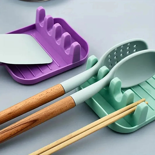 All-In-One Spoon Rest Organizer Keeps Countertops Tidy Holds