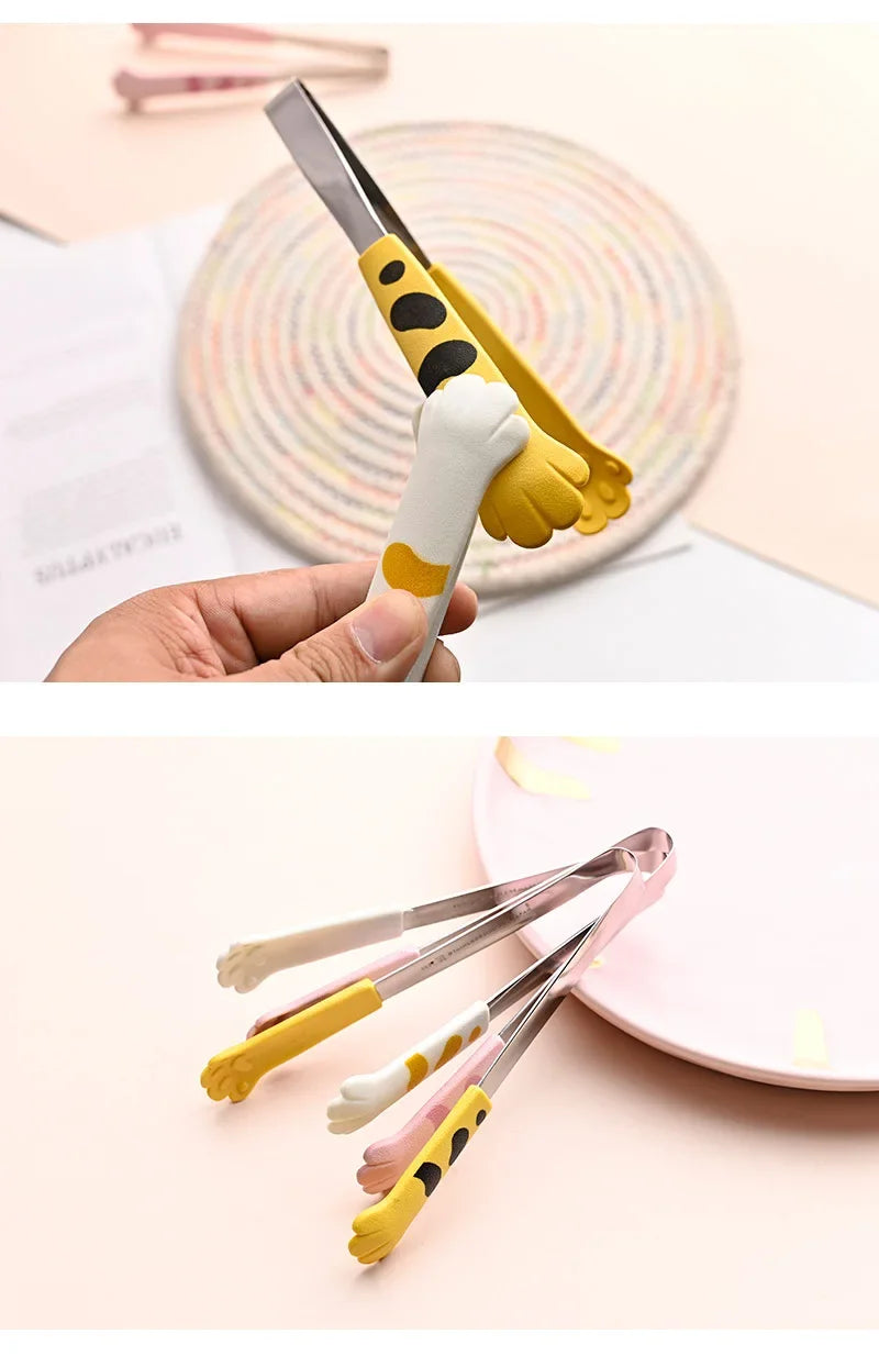Cat Paw Shape Food Tongs Cute Cartoon Meal