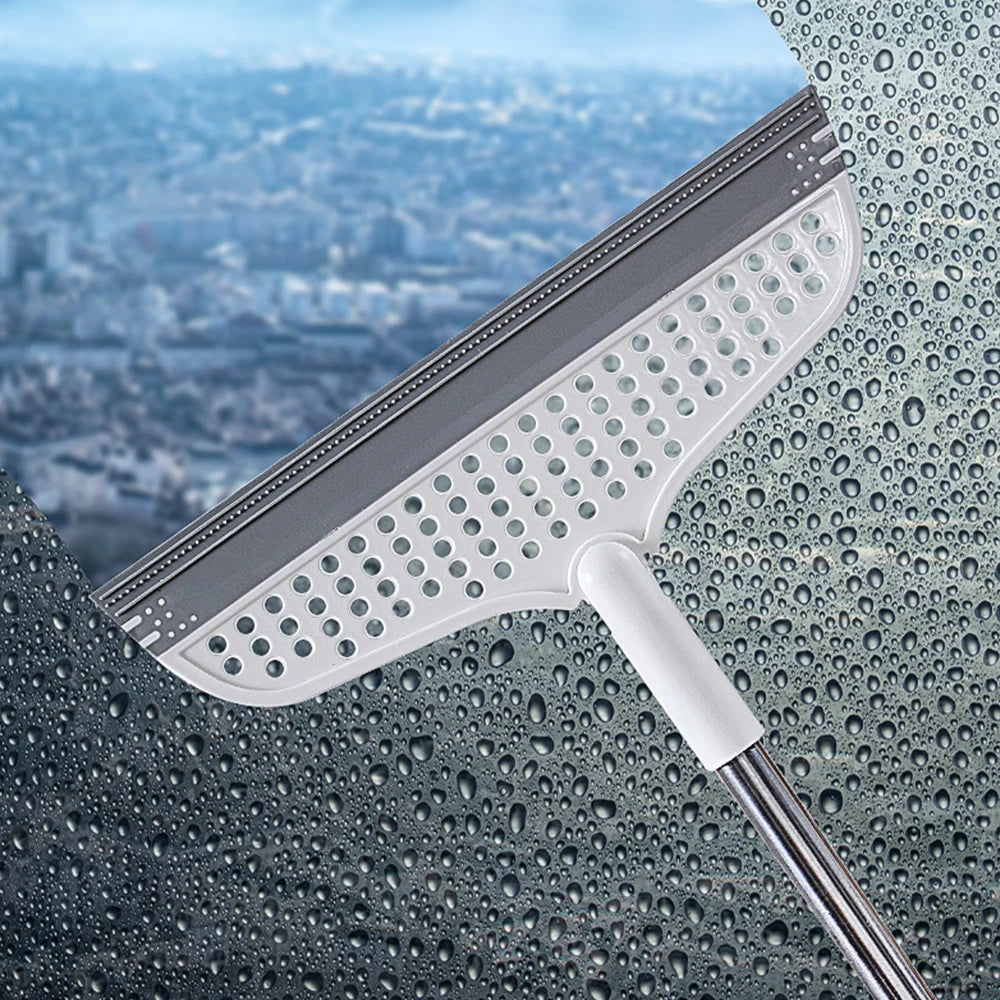 Silicone Floor Scraper Broom - Non-Stick Hair &