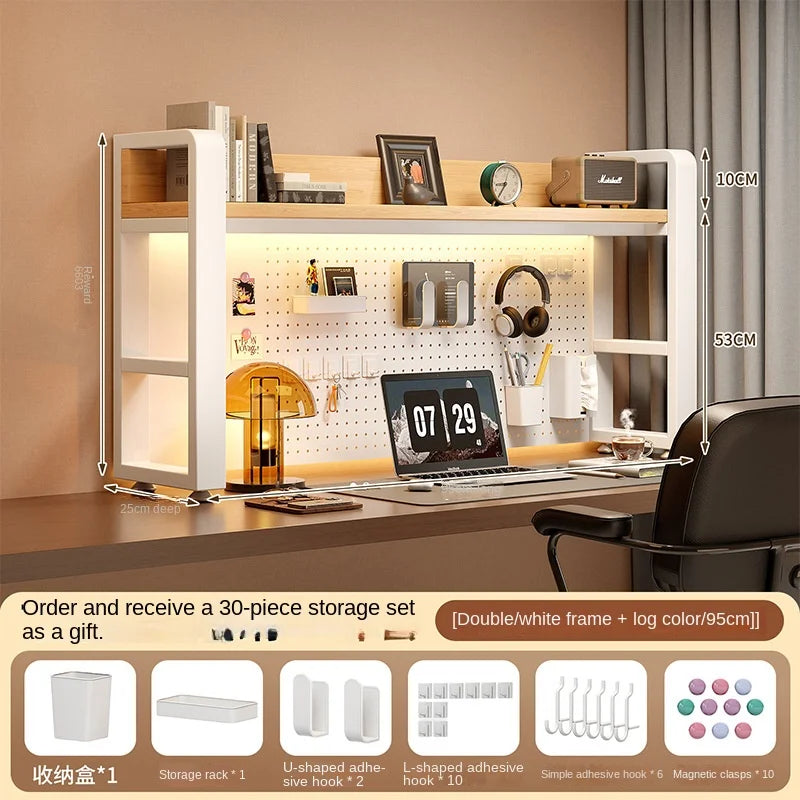 Desktop Shelving Unit Pegboard Desk/Computer Desk Multi-Layer