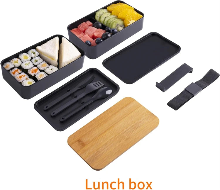 Stackable Bento Box Utensils 1200ml All-In-One Meal Prep