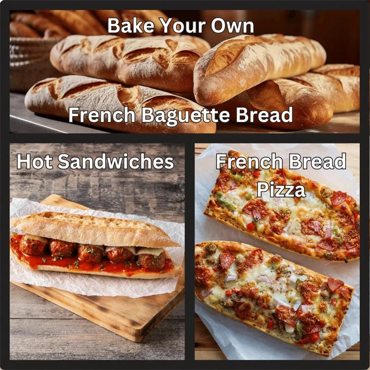 Silicone Loaf Pan Non-Stick Holes Baguette Pan Bread