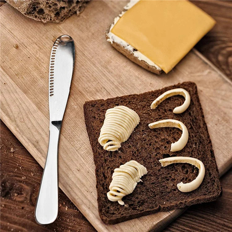 Butter Knife Holes Cheese Dessert Knife Stainless Steel