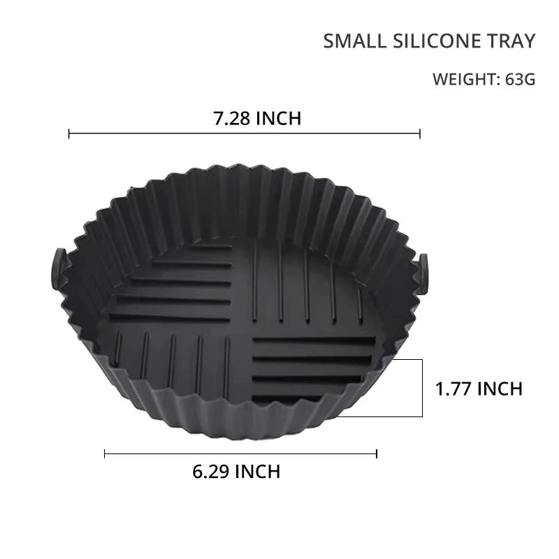 Air Fryer Silicone Baking Tray Mat Circular High-Temperature