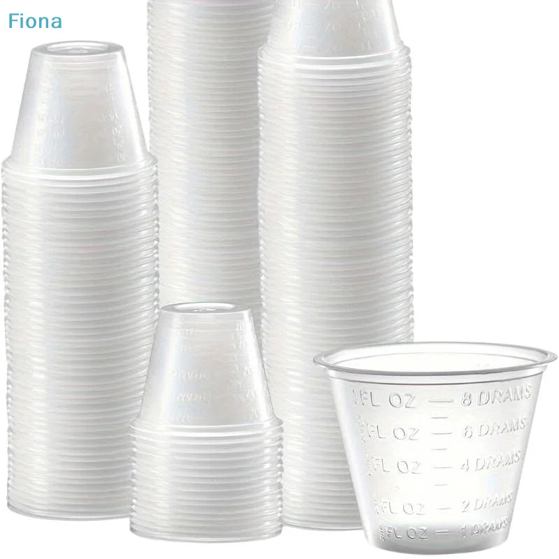 Oz Disposable Plastic Medicine Cups Clear Graduated Measuring