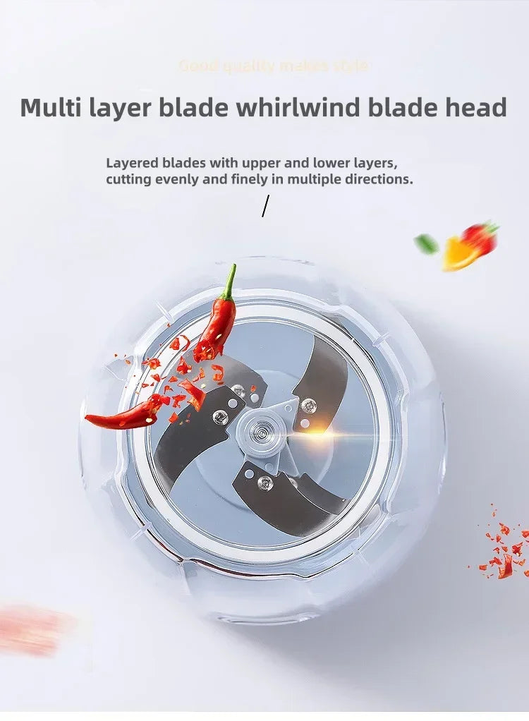 500ml Meat Mincer Garlic Chopper Rotate Garlic Press