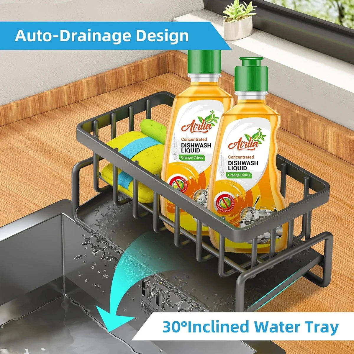 Sink Drain Rack Organizer Sponge Storage Faucet Holder