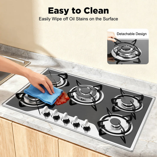 Burners Built-In Gas Stove Dual Fuel Ng/Lpg Convertible