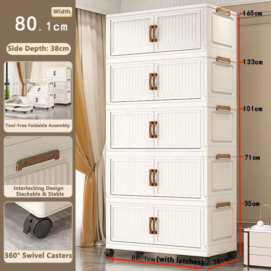 Multi Specification Storage Cabinet Folding Cabinet Clothes Snack