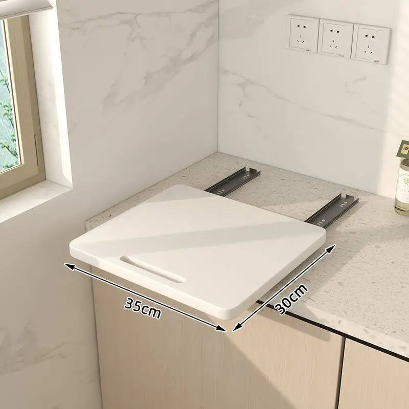 Solid Wood Pull-Out Tray Slide-Out Rack Microwave Rice