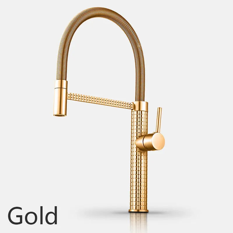 Luxury Faucet Gold Brass Faucet Sink Rotatable Drop