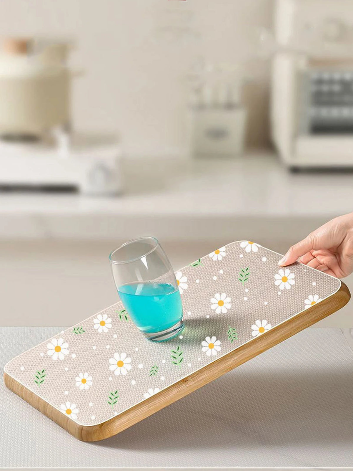 Daisy Flower Cabinet Mat Reusable Drawer Mat Dining