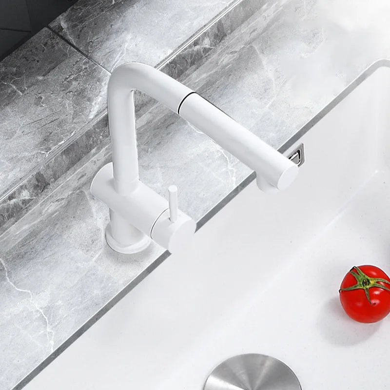Cold Touch On Faucets Stainless Steel Pull Out