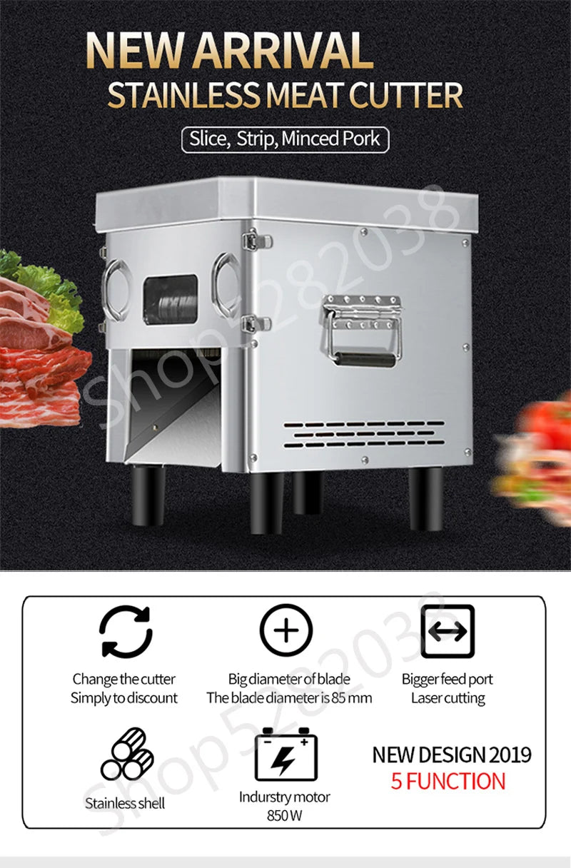 850w Fresh Meat Slicer Cube Cutter Machine Meat
