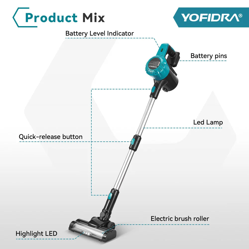 Yofidra 5l Cordless Electric Vacuum Cleaner Efficient