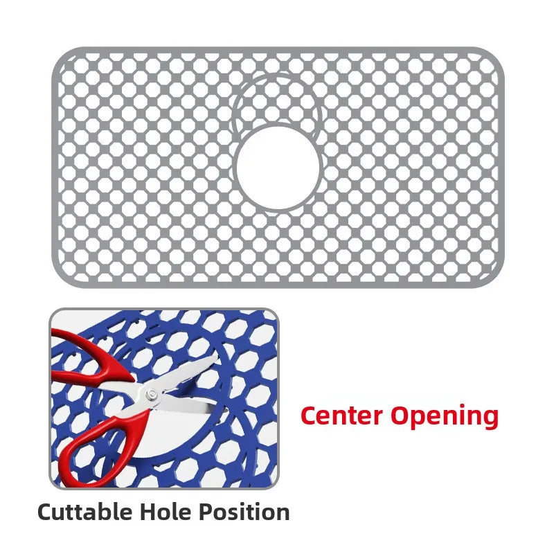 Sink Silicone Mat Anti-Scratch Honeycomb Pad Dishwashing Basin
