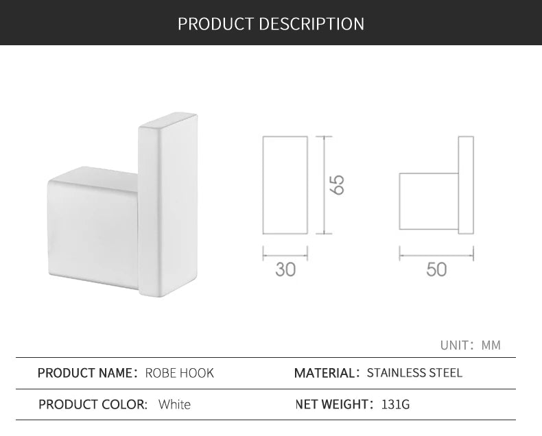 Bathroom Hardware White Wall Mounted Toilet Roll Paper