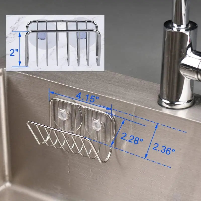 Sponge Holder Sink Stainless Steel Suction Cup Sponge