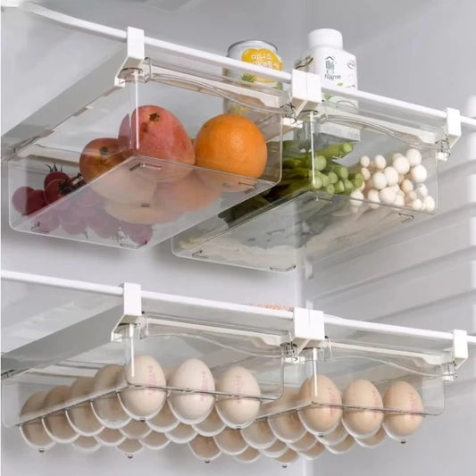Fridge Organizer Fruit Egg Refrigerator Storage Rack Under-Shelf