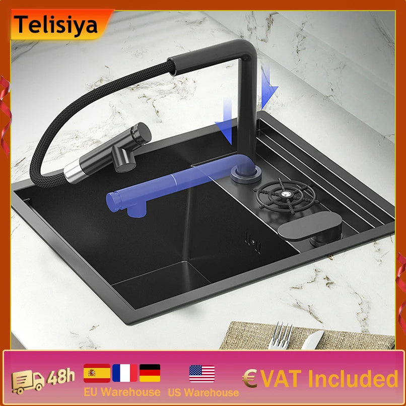 Stainless Steel Hidden Sink Lid Balcony Bar Apartment