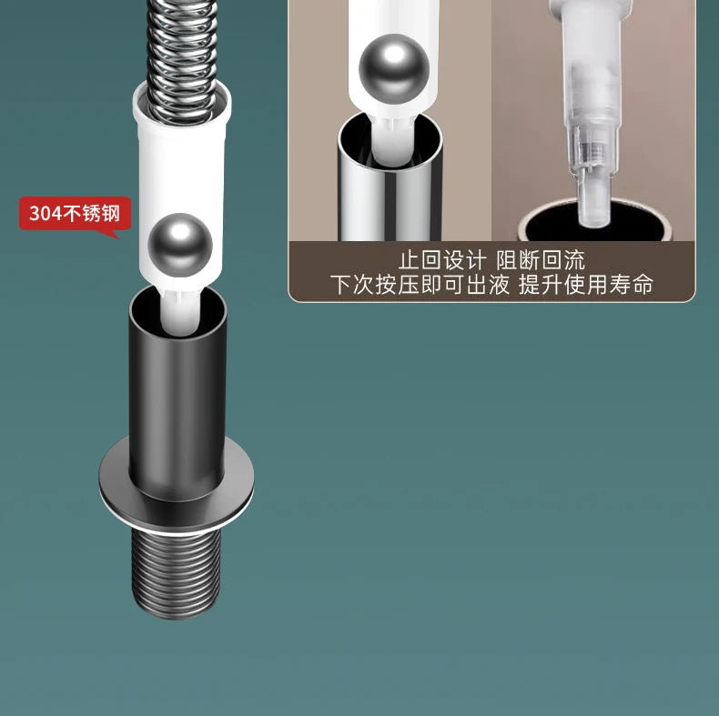 Counrtertop Dishes Dispenser Extention Tube Hand Press Soap