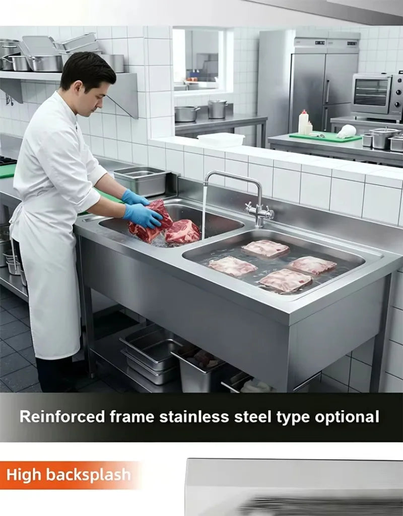 Custom Stainless Steel Prep Table Heavy Duty Work