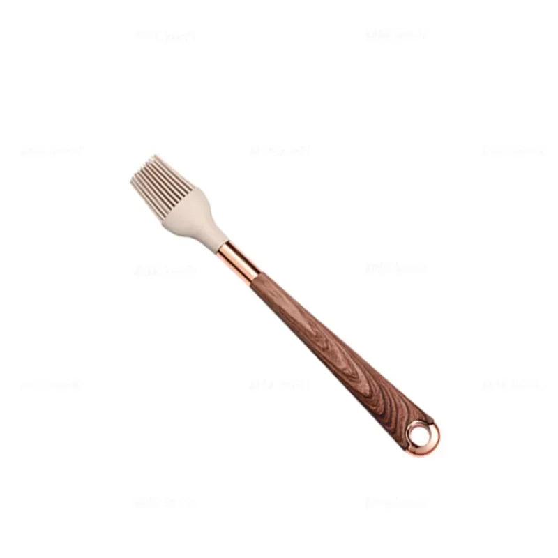 1-Pack Silicone Utensils Non-Stick Cooking Gold Plated Heat