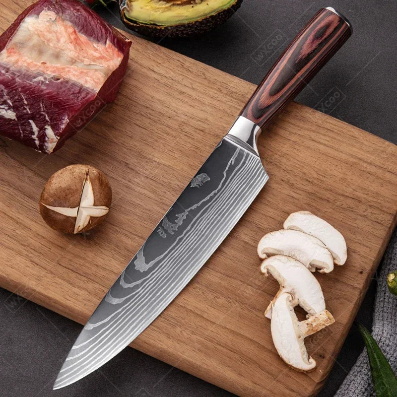 Wxcoo Damascus Pattern Chef Knife Professional Japanese Knives