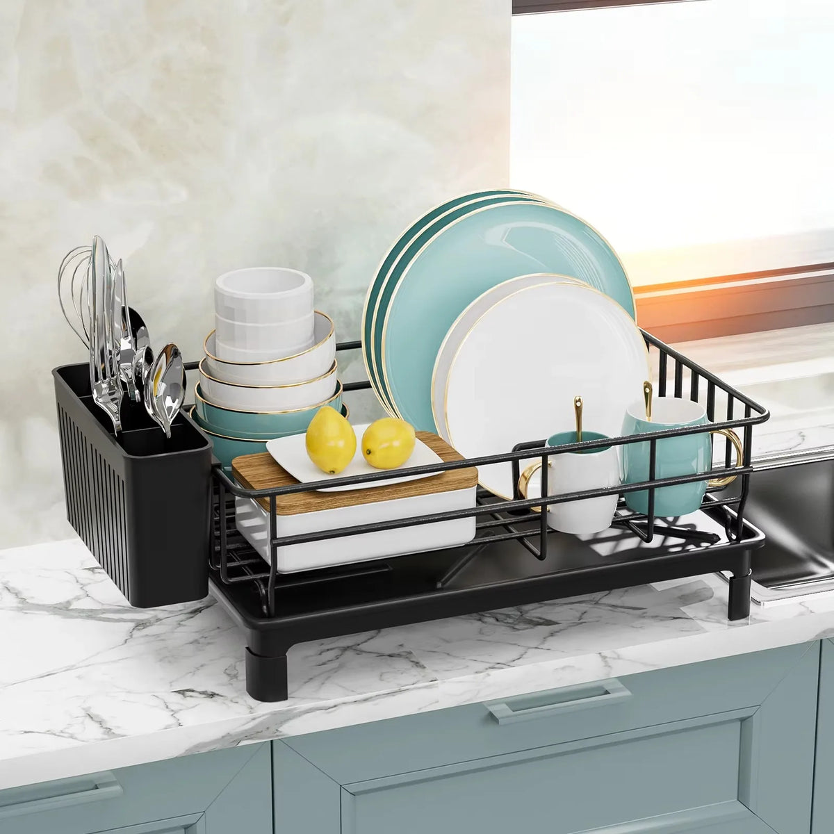 Rustproof Dish Drying Rack Countertop Dish Rack Dish