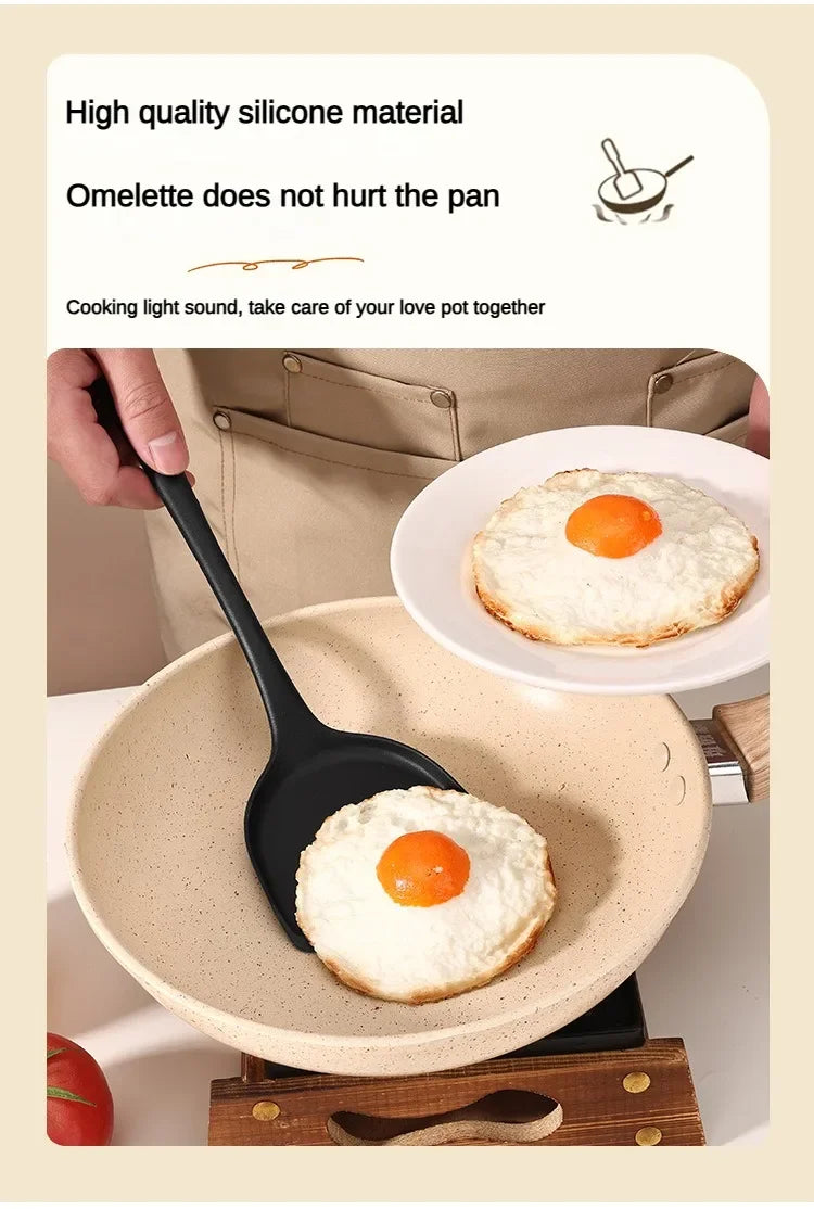 1/10pcs Food-Grade Silicone Heat-Resistant Slotted Spoon