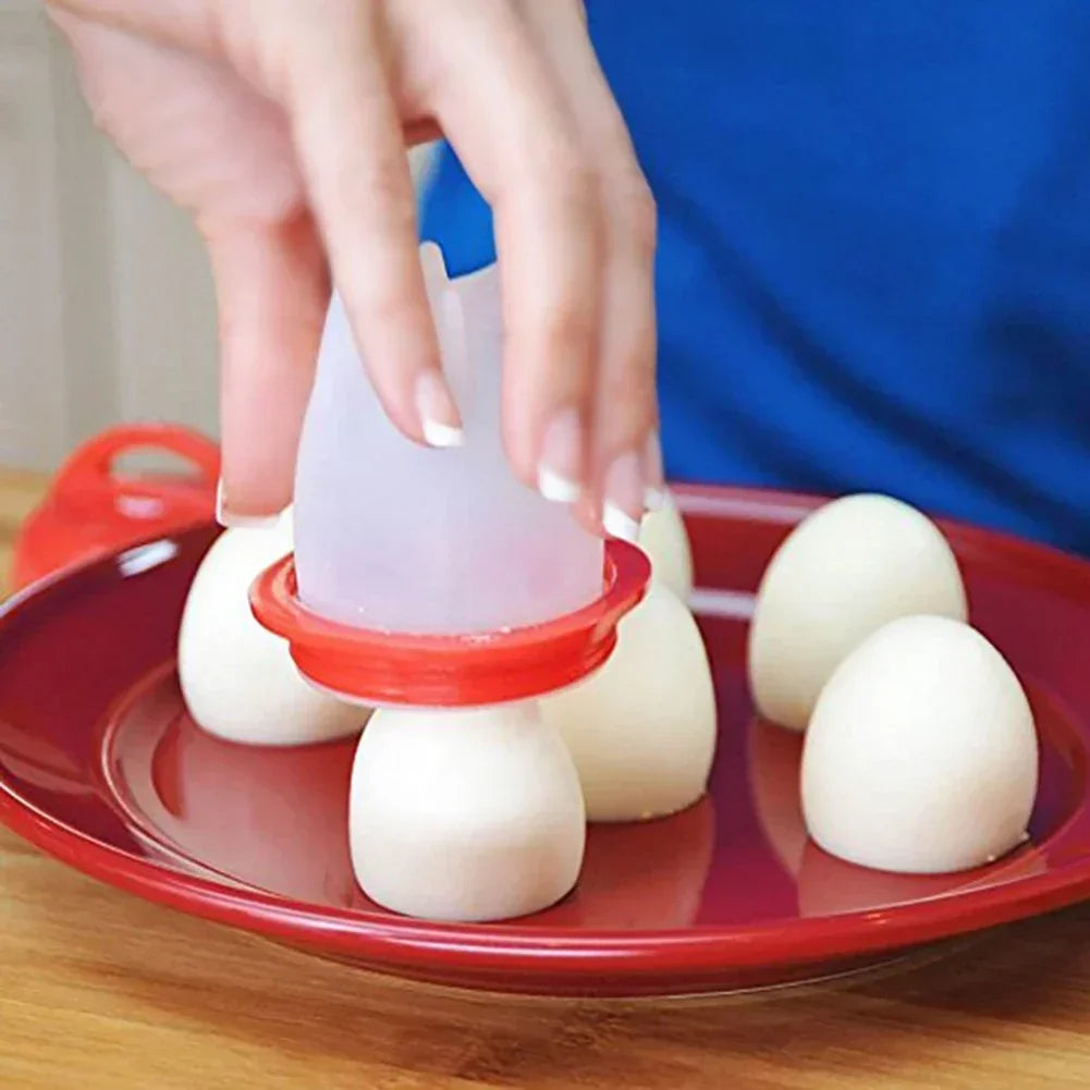 6pc Mini Egg Poachers Cooker Silicone Non-Stick Egg